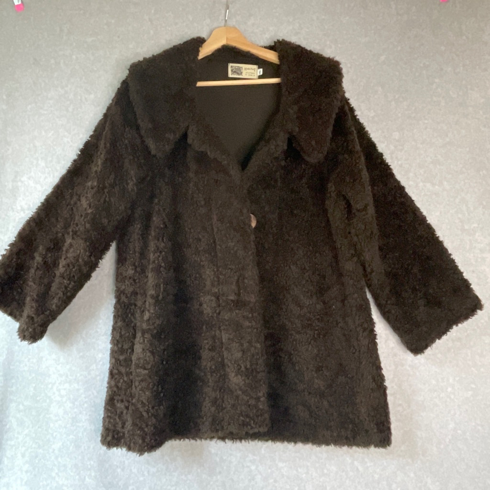 Habitat Faux Fur Chocolate Brown Coat ML